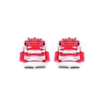 Power Stop 97-02 Ford Expedition Pinzas delanteras rojas con soportes - Par