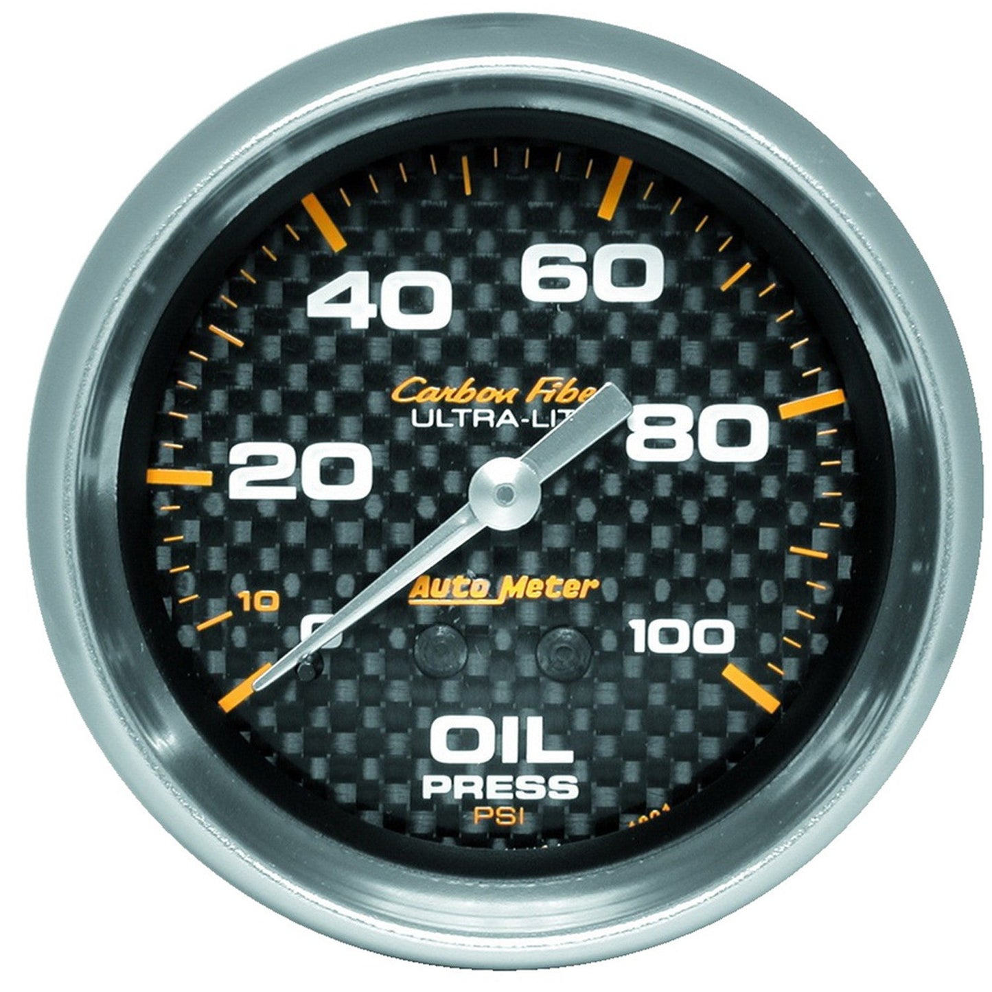 AutoMeter - 2-5/8" OIL PRESSURE, 0-100 PSI, MECHANICAL, CARBON FIBER (4821)