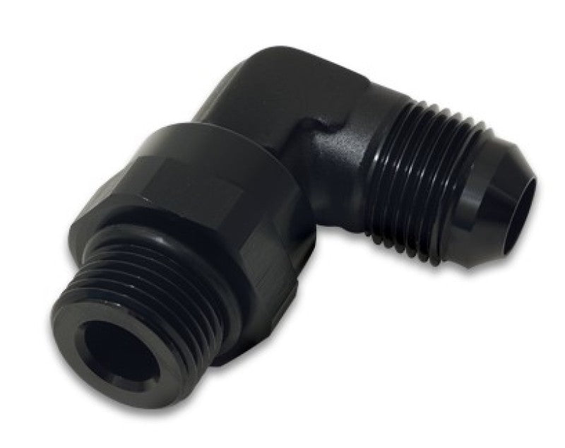 Vibrante -10AN macho alargamento para macho -8 ORB giratório adaptador de 90 graus - preto anodizado
