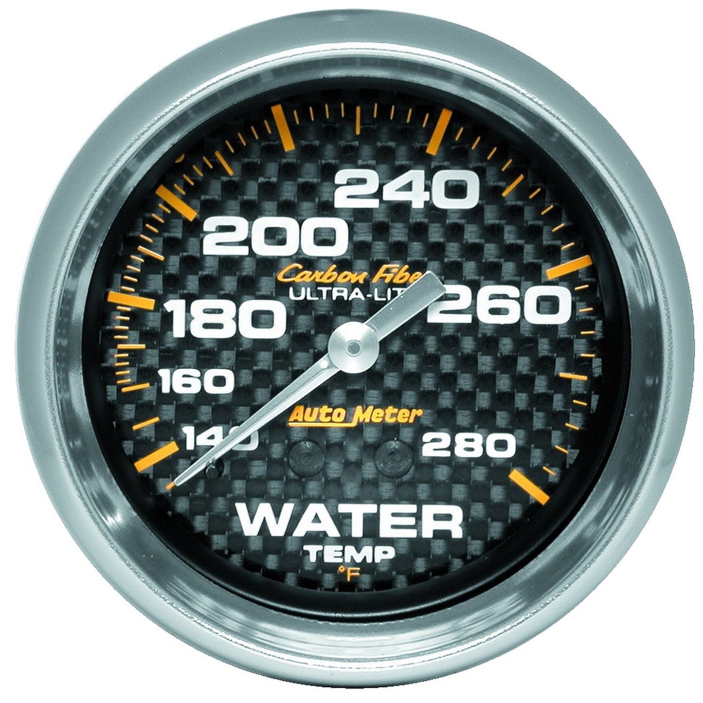 AutoMeter - 2-5/8" WATER TEMPERATURE, 140-280 °F, 6 FT., MECHANICAL, CARBON FIBER (4831)