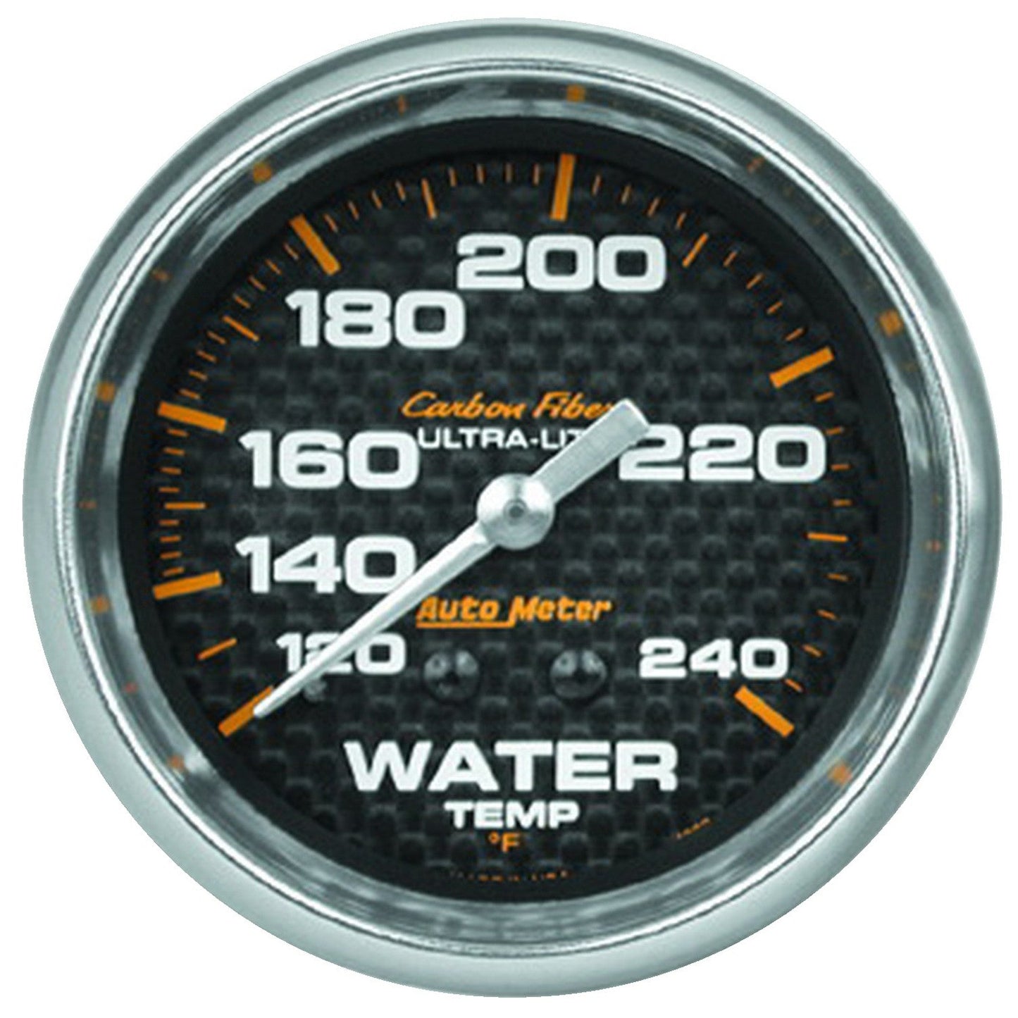AutoMeter - 2-5/8" WATER TEMPERATURE, 120-240 °F, 6 FT., MECHANICAL, CARBON FIBER (4832)