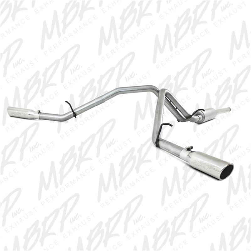 MBRP 2009 Chev/GMC 1500 4.8/5.3L EC/CC (excluyendo 8 cama) Cat Back Dual Split Side
