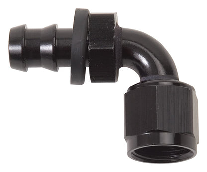 Russell Performance -8 AN Twist-Lok Extremo de manguera de 90 grados (negro)