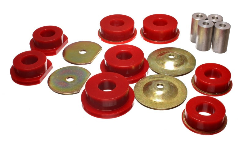 Suspensão Energy Dodge 08-10 Challenger/ 07-10 Charger/05-08 Magnum RWD Buchas do subquadro traseiro vermelho