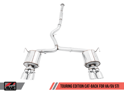 AWE Tuning Subaru STI VA / WRX GV / STI GV Sedan Touring Edition Exaustão - Cromo Prata Ponta (102mm)