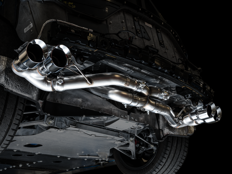 Escape AWE Tuning 2020 Chevrolet Corvette (C8) Track Edition - Quad Chrome Silver Tips
