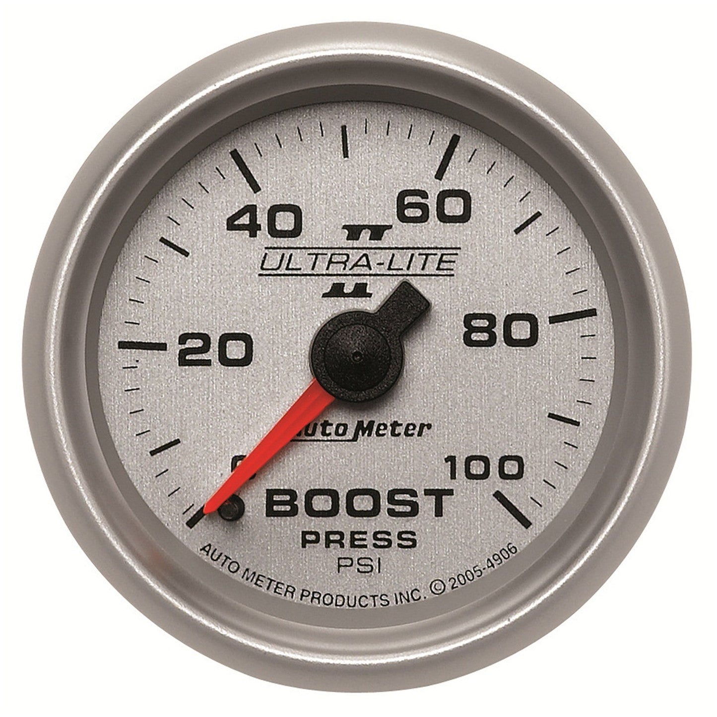 AutoMeter - 2-1/16" BOOST, 0-100 PSI, MECÂNICO, ULTRA-LITE II (4906) 