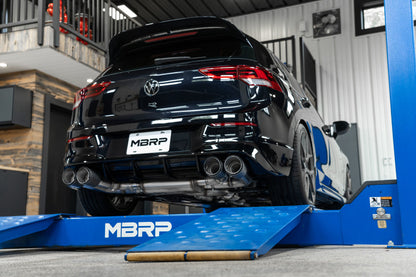 MBRP 2022 Volkswagen Golf R MK8 T304 Aço Inoxidável 3 pol Cat-Back, Saída Traseira Quad- Pontas de Fibra de Carbono
