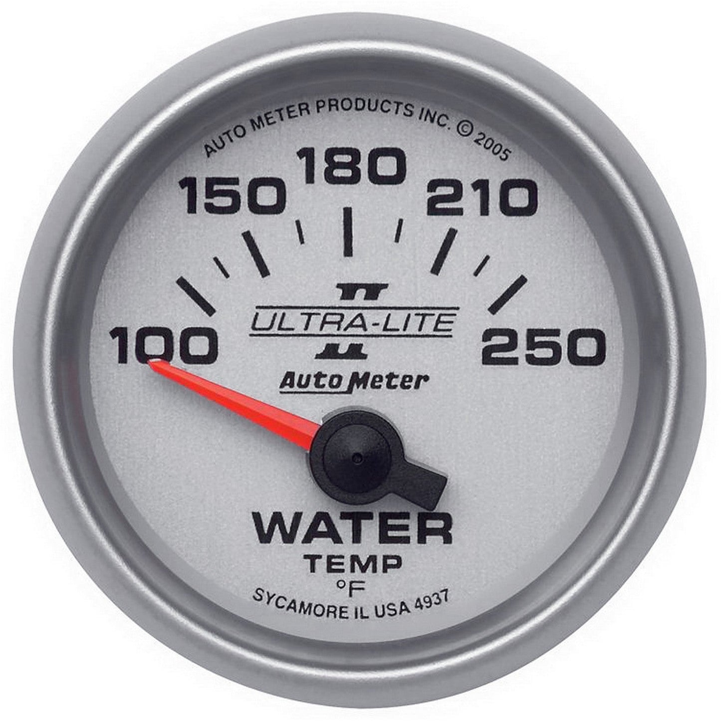AutoMeter - 2-1/16" TEMPERATURA DEL AGUA, 100-250 °F, AIR-CORE, ULTRA-LITE II (4937) 