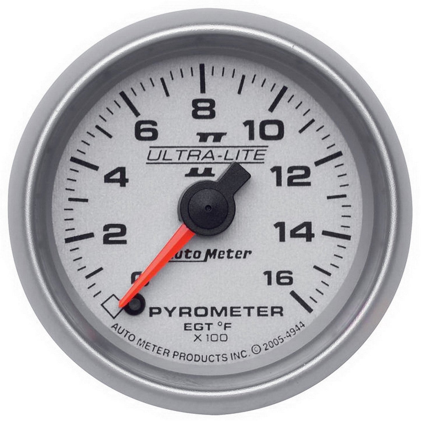 AutoMeter - PIRÓMETRO DE 2-1/16", 0-1600 °F, MOTOR PASO A PASO, ULTRA-LITE II (4944)
