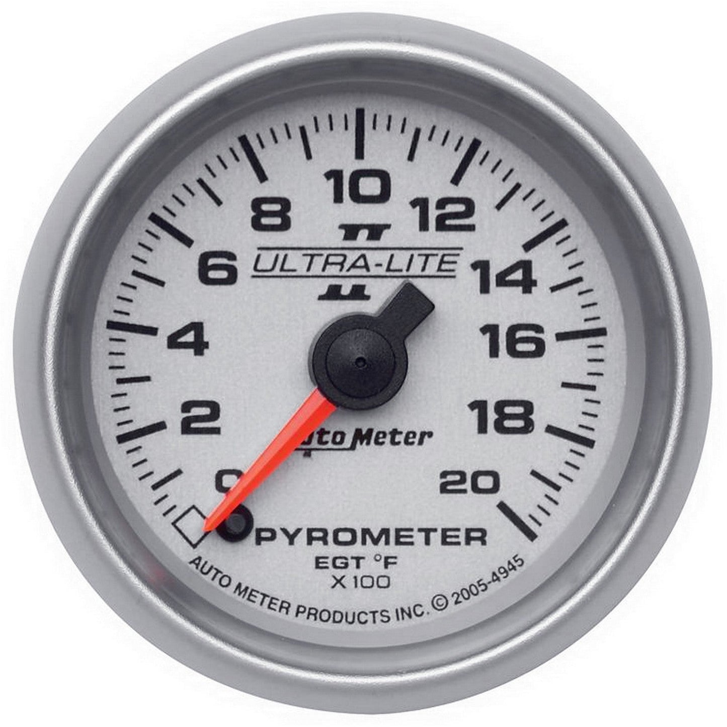 AutoMeter - PIRÓMETRO DE 2-1/16", 0-2000 °F, MOTOR PASO A PASO, ULTRA-LITE II (4945) 