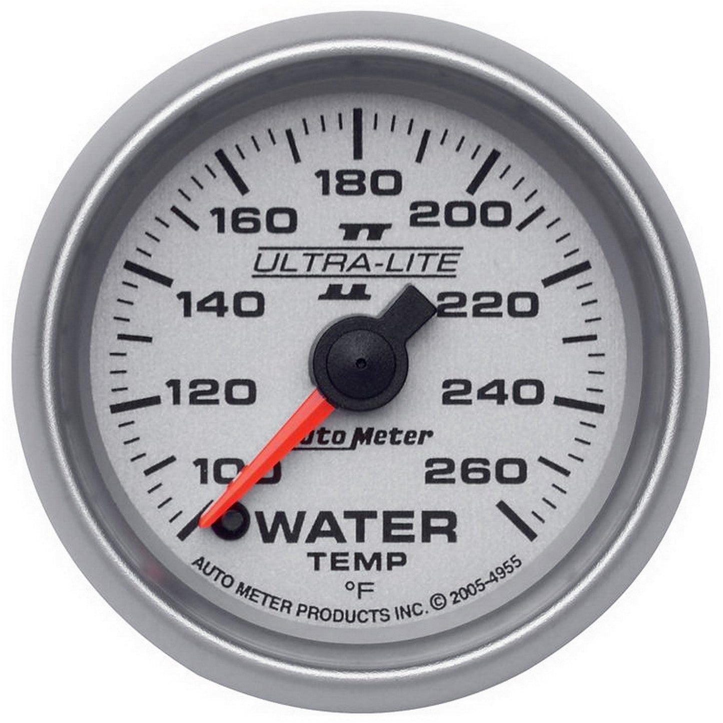 AutoMeter - 2-1/16" WATER TEMPERATURE, 100-260 °F, STEPPER MOTOR, ULTRA-LITE II (4955)