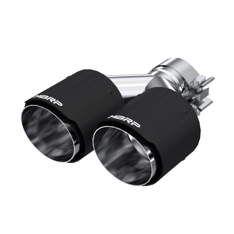 MBRP Fibra de Carbono Universal Punta Doble 4in OD/2.5in Entrada