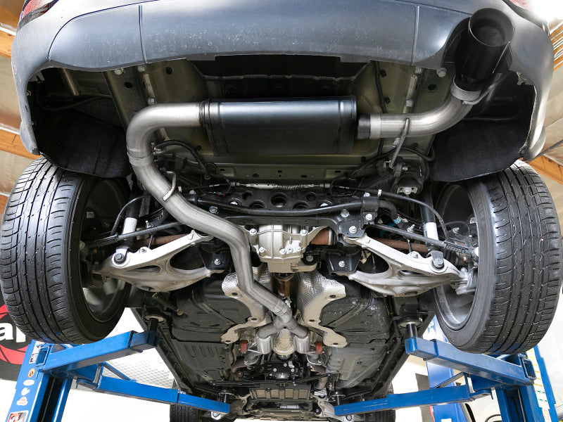 Escape aFe Large Bore HD 3in 304 SS Cat-Back com pontas pretas 14-19 Jeep Grand Cherokee (WK2) V6-3.6L