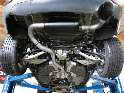 Escape aFe Large Bore HD 3in 304 SS Cat-Back com pontas pretas 14-19 Jeep Grand Cherokee (WK2) V6-3.6L