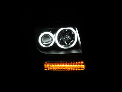 ANZO 2007-2012 Dodge Nitro Projetor Faróis c/ Halo Black (CCFL) G2