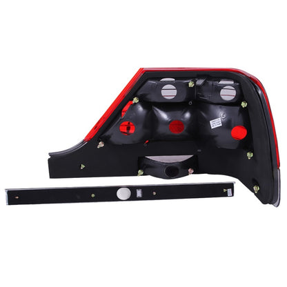 ANZO 1995-1999 Mercedes Benz Clase S W140 Luces traseras rojo/transparente