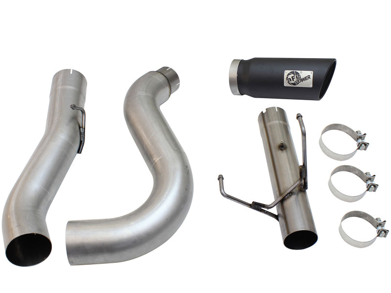 aFe MACHForce XP Escape Large Bore 5in DPF-Back SS 13-15 Dodge Trucks L6-6.7L (td) *Ponta preta