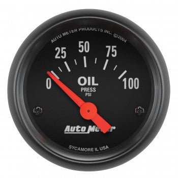 AutoMeter - 2-1/16" OIL PRESSURE, 0-100 PSI, AIR-CORE, Z-SERIES (2634)