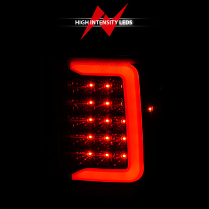 ANZO 1993-1997 Ford Ranger Luces traseras LED con barra de luz Carcasa negra Lente transparente