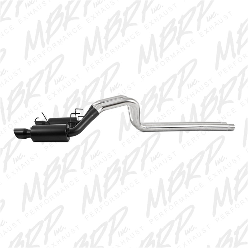 MBRP 11-14 Ford Mustang GT 5.0L 3 pol Cat Back Dual Split Traseiro Street Versão 4 in Tips - Preto
