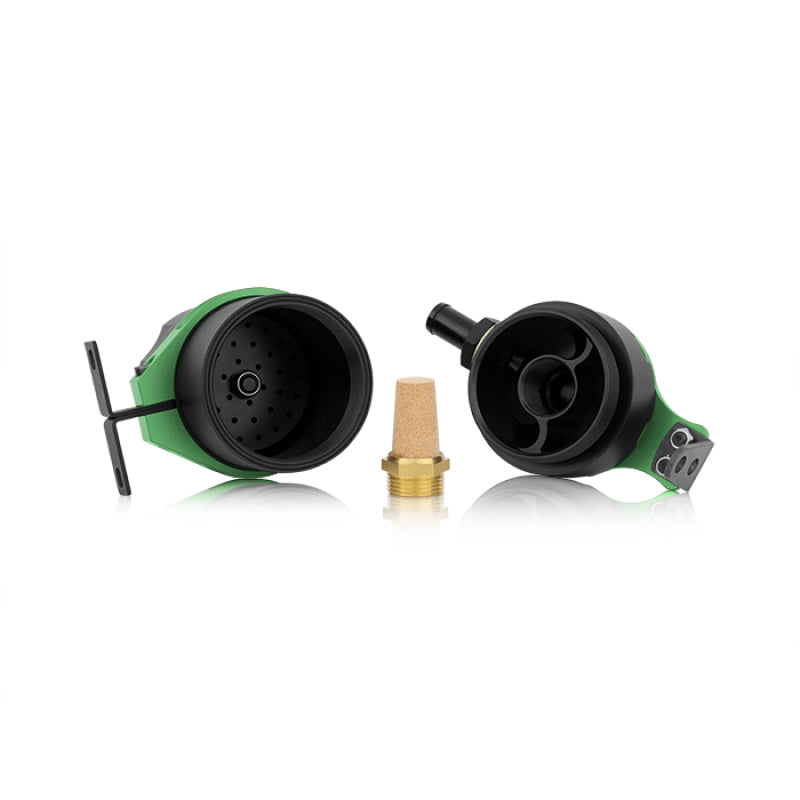 Mishimoto Recipiente de captura de aceite con deflector universal - Verde
