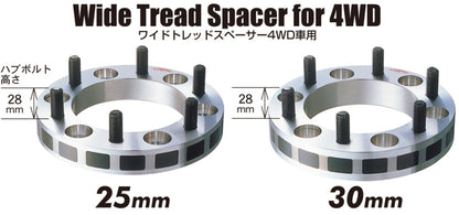 Project Kics 30mm Thick 12x1.25 5x139.7 4WD Wide Tread Spacers