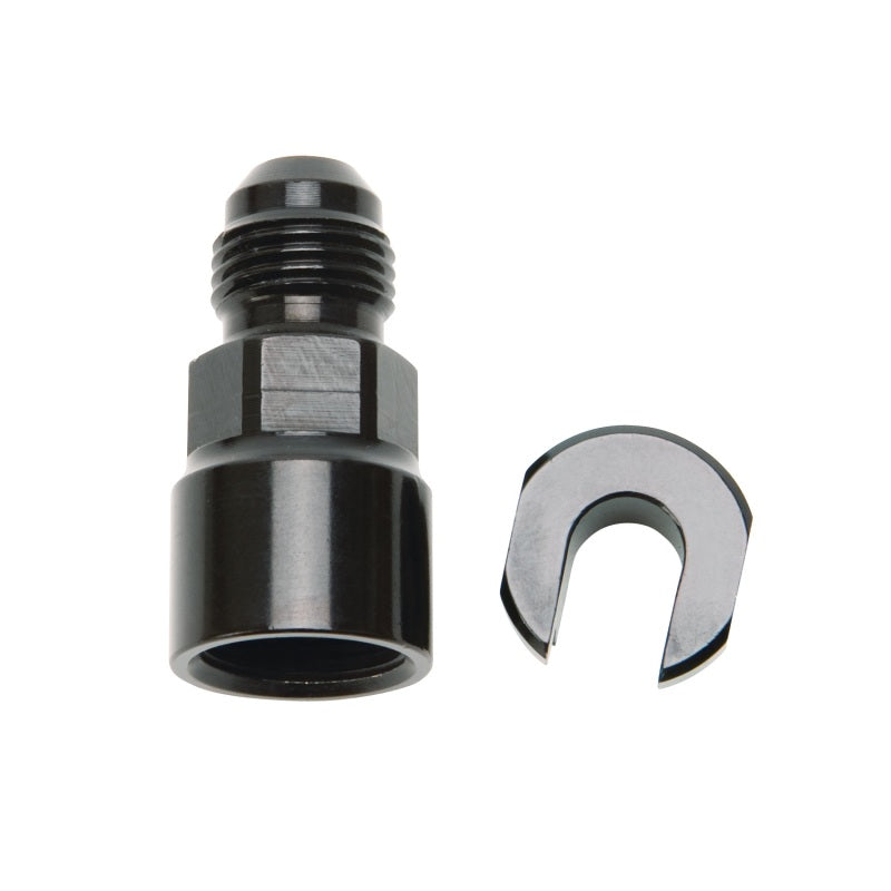 Russell Performance -6 AN Macho para 3/8 pol. SAE Quick-Disconnect Fêmea (Preto Simples)