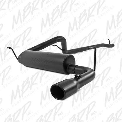 MBRP 12 Jeep Wrangler/ Rubicon 3.6L Cat Back Simples Saída Traseira Preto Escape Preto