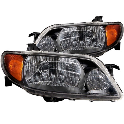 ANZO 2001-2003 Mazda Protege Faróis de cristal preto
