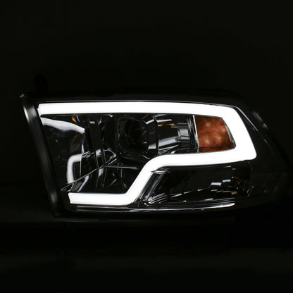 ANZO 09-18 Dodge Ram 1500 projetor estilo prancha faróis cromados com halo