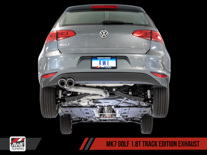 Escape AWE Tuning VW MK7 Golf 1.8T Track Edition com ponteiras cromadas (90 mm)