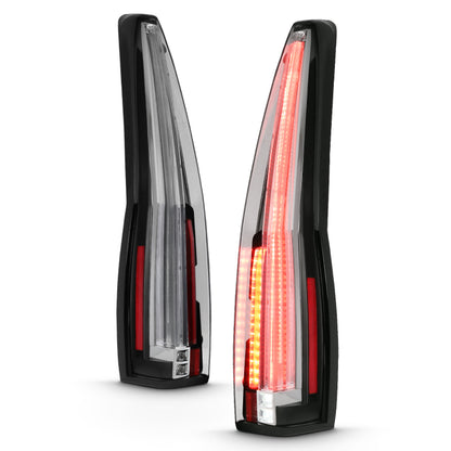 ANZO 2007-2014 Cadillac Escalade Lanternas traseiras de led vermelho/transparente