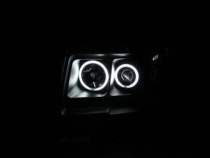 ANZO 2009-2014 Ford F-150 Faros delanteros proyectores con Halo Black (CCFL)
