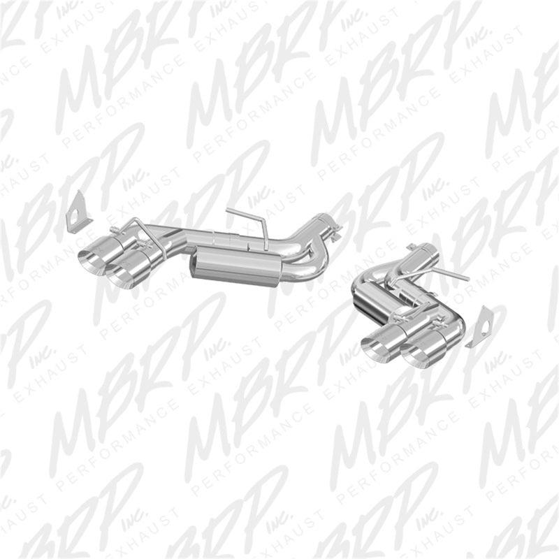 MBRP 2016 Chevy Camaro V8 6.2L 6spd 3in Alum Race Dual Axle Back con 4.5in Quad Dual Wall Tips