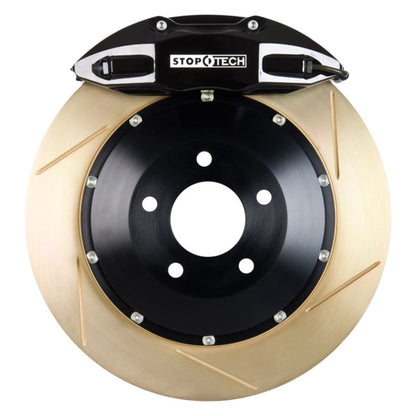 StopTech 14-15 Chevy Corvette Z51 Rear BBK w/ Black ST-41 355x32mm Zinc Coated Slotted Rotors