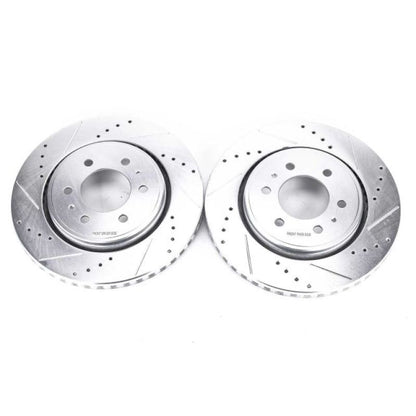 Power Stop 07-19 Ford Expedition Front Evolution Rotores perforados y ranurados - Par