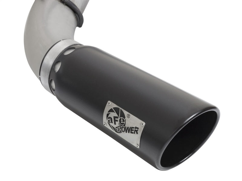 aFe LARGE BORE HD 5in DPF-Back SS Escape con punta negra 2016 Nissan Titan 5.0L V8 (td) CC SB
