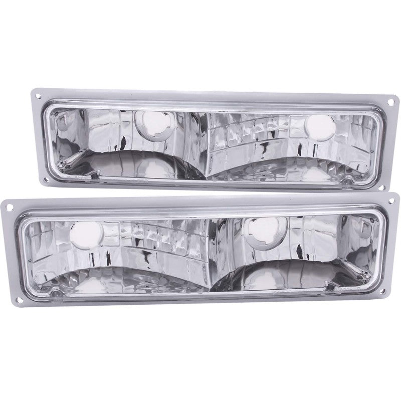 ANZO 1988-1998 Chevrolet C1500 Euro Luzes de estacionamento cromadas