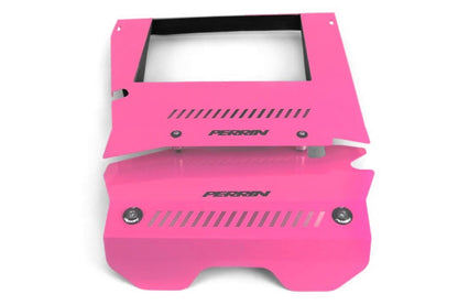Perrin 2015+ Subaru WRX Engine Cover Kit (Intercooler Shroud + Polea Cover) - Hyper Pink