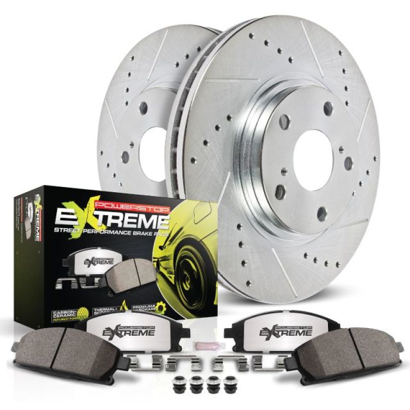 Kit de freio Power Stop 06-07 Subaru B9 Tribeca Front Z26 Street Warrior