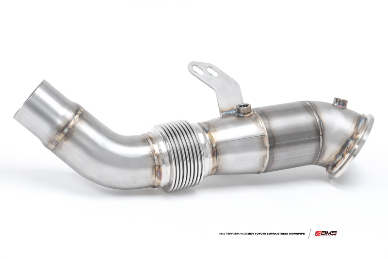 AMS Performance 2020+ Toyota Supra A90 Street Downpipe com conversor catalítico GESI