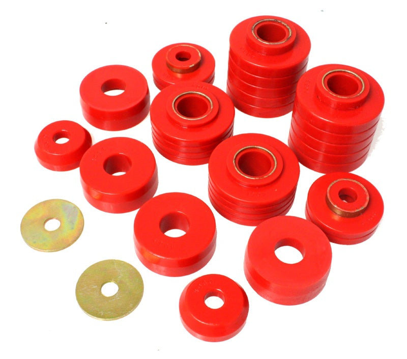 Suspensão Energy 80-98 Ford F250/F350 / 80-92 Ford F100/F150 / 85-98 Ford F450 Red Body Mount Set