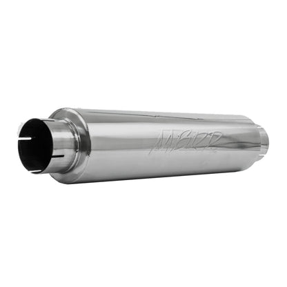 Silenciador de tono silencioso universal MBRP Entrada/salida de 4 pulgadas Cuerpo de 24 pulgadas Diámetro de 6 pulgadas 30 pulgadas Total T409