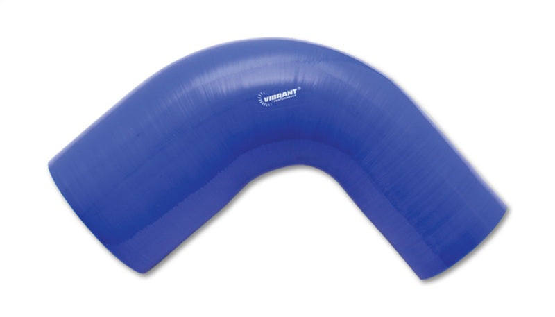 Silicone reforçado com 4 camadas vibrantes Cotovelo de transição de 90 graus 2 pol. ID x 2,5 pol. ID 90 graus. Cotovelo AZUL