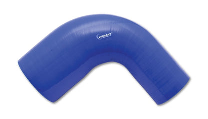 Silicone reforçado com 4 camadas vibrantes Cotovelo de transição de 90 graus 2 pol. ID x 2,5 pol. ID 90 graus. Cotovelo AZUL