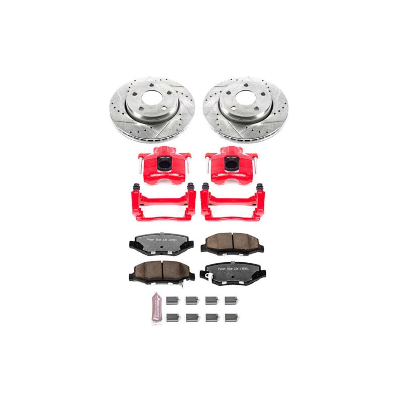 Power Stop 07-17 Jeep Wrangler Front Z36 Kit de freno de camión y remolque con pinzas
