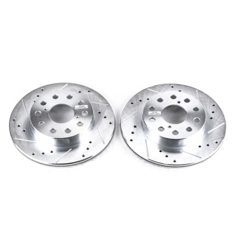 Power Stop 91-95 Toyota MR2 Rear Evolution Rotores perforados y ranurados - Par
