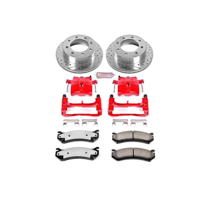 Power Stop 02-06 Chevrolet Avalanche 2500 traseiro Z36 caminhão e kit de freio de reboque com pinças