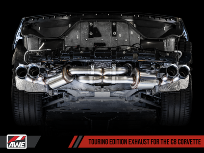 Escape AWE Tuning 2020 Chevrolet Corvette (C8) Touring Edition - Quad Chrome Silver Tips